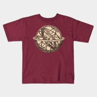 Armillary Sphere- Vintage engraving Kids T-Shirt